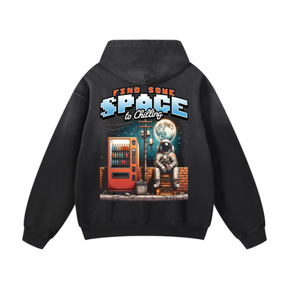 Heavyweight Astronaut Graphic Oversized Hoodie | Men Oversized Hoodie, Women Oversized Hoodie, Black Oversized Hoodie, Heavyweight Hoodie, Sunfade Hoodie, Vintage Wash Hoodie, Heavyweight Oversized Hoodie, Sunfaded Streetwear, Premium Streetwear USA, Vintage Look Hoodie, Heavyweight Sunfade Oversized Hoodie, Luxury Oversized Hoodie, Hoody 