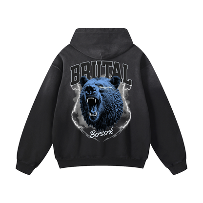 Heavyweight Bear Graphic Oversized Hoodie | Men Oversized Hoodie, Women Oversized Hoodie, Black Oversized Hoodie, Heavyweight Hoodie, Sunfade Hoodie, Vintage Wash Hoodie, Heavyweight Oversized Hoodie, Sunfaded Streetwear, Premium Streetwear USA, Vintage Look Hoodie, Heavyweight Sunfade Oversized Hoodie, Luxury Oversized Hoodie, Hoody 