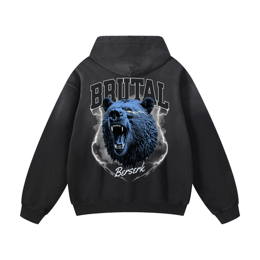Heavyweight Bear Graphic Oversized Hoodie | Men Oversized Hoodie, Women Oversized Hoodie, Black Oversized Hoodie, Heavyweight Hoodie, Sunfade Hoodie, Vintage Wash Hoodie, Heavyweight Oversized Hoodie, Sunfaded Streetwear, Premium Streetwear USA, Vintage Look Hoodie, Heavyweight Sunfade Oversized Hoodie, Luxury Oversized Hoodie, Hoody 