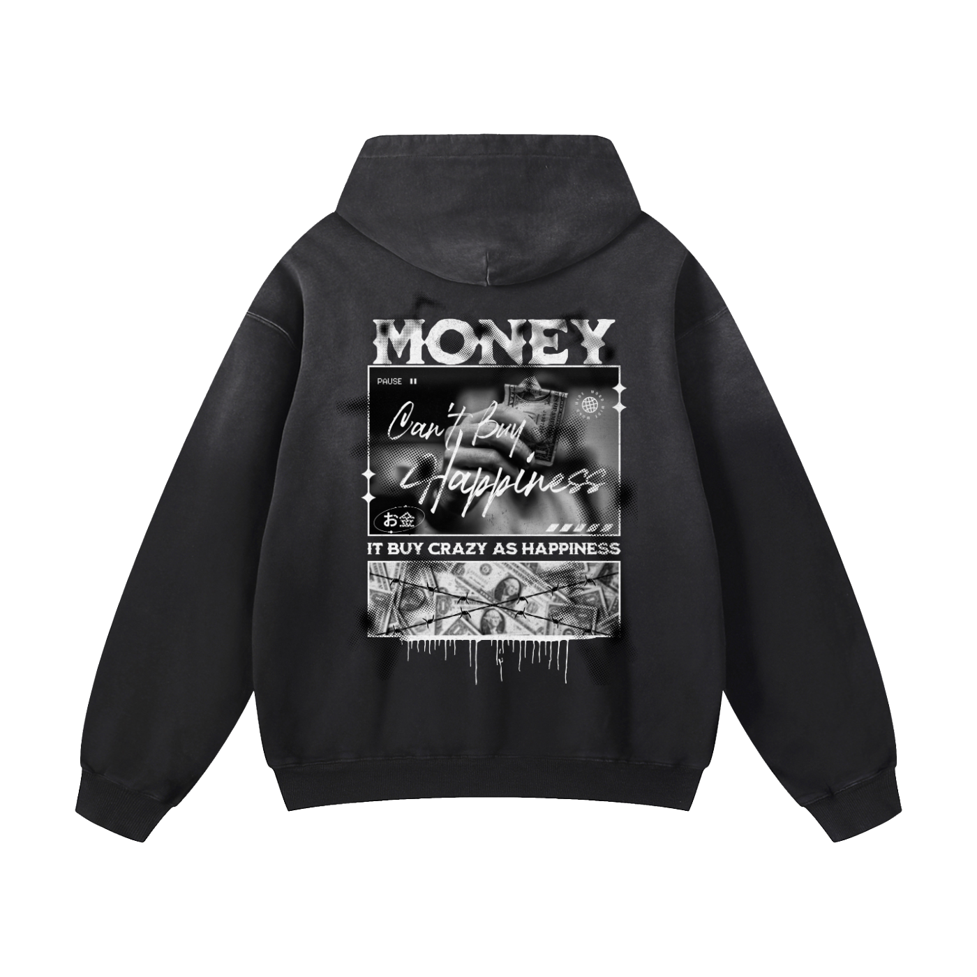 Heavyweight Crazy Happiness Oversized Hoodie | Men Oversized Hoodie, Women Oversized Hoodie, Black Oversized Hoodie, Heavyweight Hoodie, Sunfade Hoodie, Vintage Wash Hoodie, Heavyweight Oversized Hoodie, Sunfaded Streetwear, Premium Streetwear USA, Vintage Look Hoodie, Heavyweight Sunfade Oversized Hoodie, Luxury Oversized Hoodie, Hoody 