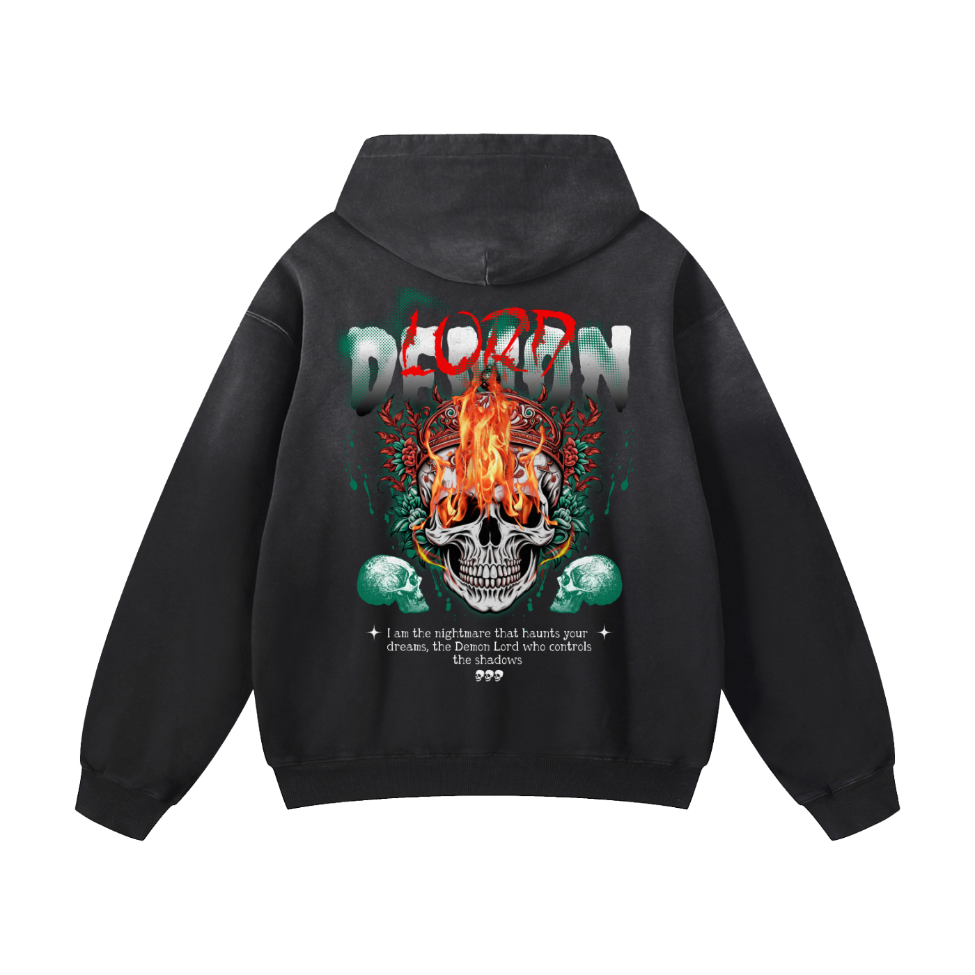 Heavyweight Demon Lord Oversized Hoodie | Men Oversized Hoodie, Women Oversized Hoodie, Black Oversized Hoodie, Heavyweight Hoodie, Sunfade Hoodie, Vintage Wash Hoodie, Heavyweight Oversized Hoodie, Sunfaded Streetwear, Premium Streetwear USA, Vintage Look Hoodie, Heavyweight Sunfade Oversized Hoodie, Luxury Oversized Hoodie, Hoody 