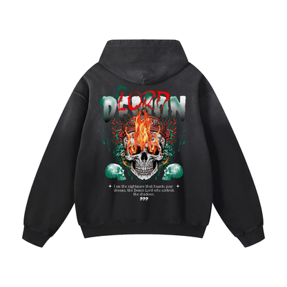 Heavyweight Demon Lord Oversized Hoodie | Men Oversized Hoodie, Women Oversized Hoodie, Black Oversized Hoodie, Heavyweight Hoodie, Sunfade Hoodie, Vintage Wash Hoodie, Heavyweight Oversized Hoodie, Sunfaded Streetwear, Premium Streetwear USA, Vintage Look Hoodie, Heavyweight Sunfade Oversized Hoodie, Luxury Oversized Hoodie, Hoody 