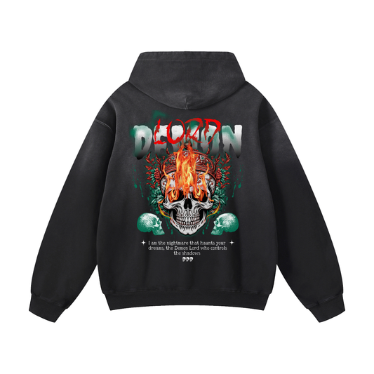 Heavyweight Demon Lord Oversized Hoodie | Men Oversized Hoodie, Women Oversized Hoodie, Black Oversized Hoodie, Heavyweight Hoodie, Sunfade Hoodie, Vintage Wash Hoodie, Heavyweight Oversized Hoodie, Sunfaded Streetwear, Premium Streetwear USA, Vintage Look Hoodie, Heavyweight Sunfade Oversized Hoodie, Luxury Oversized Hoodie, Hoody 