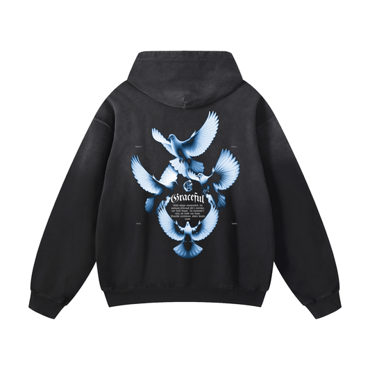 Heavyweight Dove Oversized Hoodie | Men Oversized Hoodie, Women Oversized Hoodie, Black Oversized Hoodie, Heavyweight Hoodie, Sunfade Hoodie, Vintage Wash Hoodie, Heavyweight Oversized Hoodie, Sunfaded Streetwear, Premium Streetwear USA, Vintage Look Hoodie, Heavyweight Sunfade Oversized Hoodie, Luxury Oversized Hoodie, Hoody 