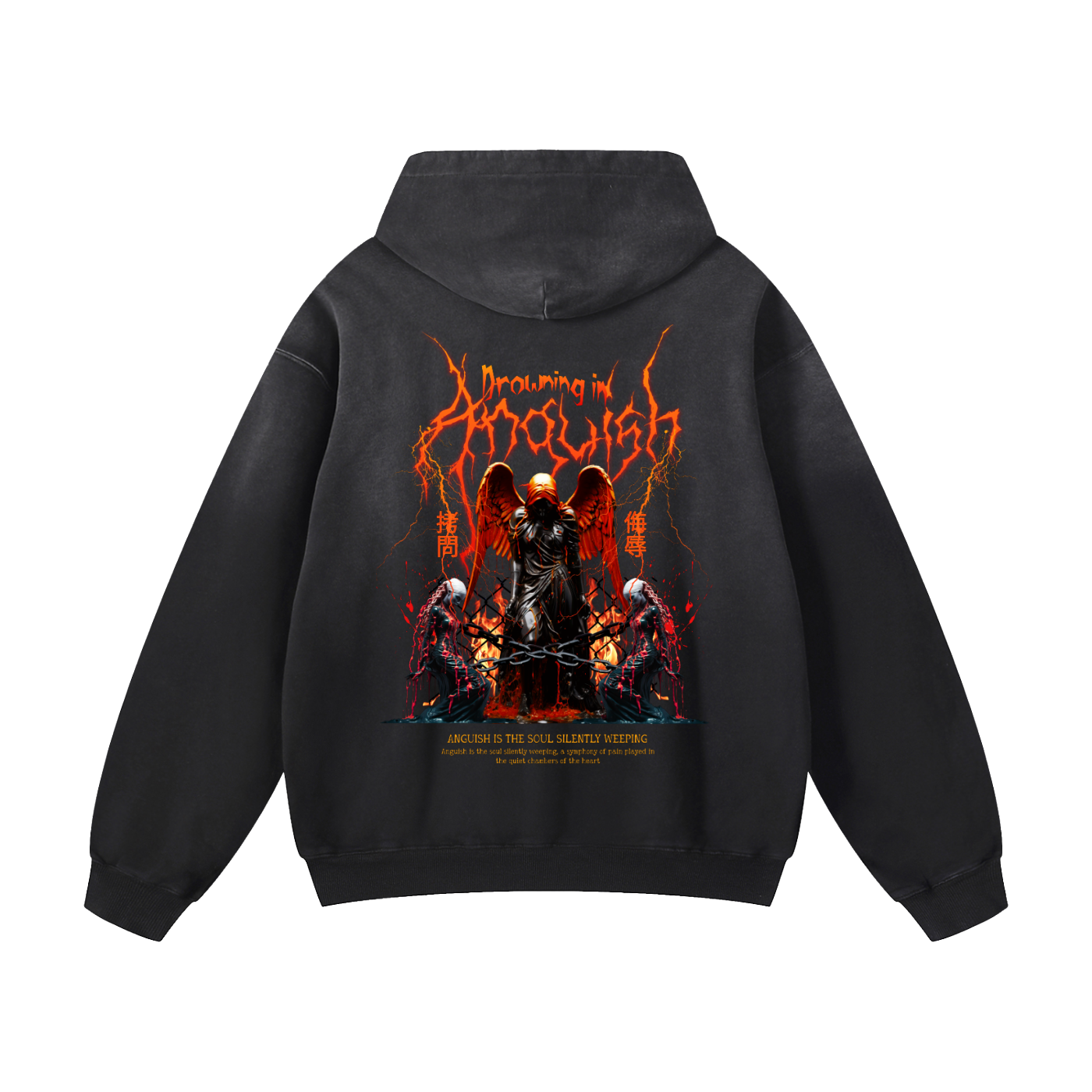 Heavyweight Drowning in Anguish Oversized Hoodie | Men Oversized Hoodie, Women Oversized Hoodie, Black Oversized Hoodie, Heavyweight Hoodie, Sunfade Hoodie, Vintage Wash Hoodie, Heavyweight Oversized Hoodie, Sunfaded Streetwear, Premium Streetwear USA, Vintage Look Hoodie, Heavyweight Sunfade Oversized Hoodie, Luxury Oversized Hoodie, Hoody 