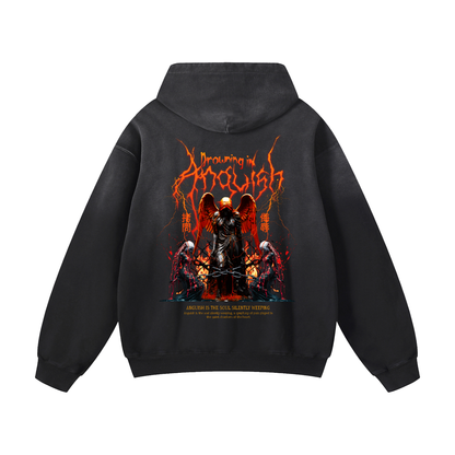Heavyweight Drowning in Anguish Oversized Hoodie | Men Oversized Hoodie, Women Oversized Hoodie, Black Oversized Hoodie, Heavyweight Hoodie, Sunfade Hoodie, Vintage Wash Hoodie, Heavyweight Oversized Hoodie, Sunfaded Streetwear, Premium Streetwear USA, Vintage Look Hoodie, Heavyweight Sunfade Oversized Hoodie, Luxury Oversized Hoodie, Hoody 