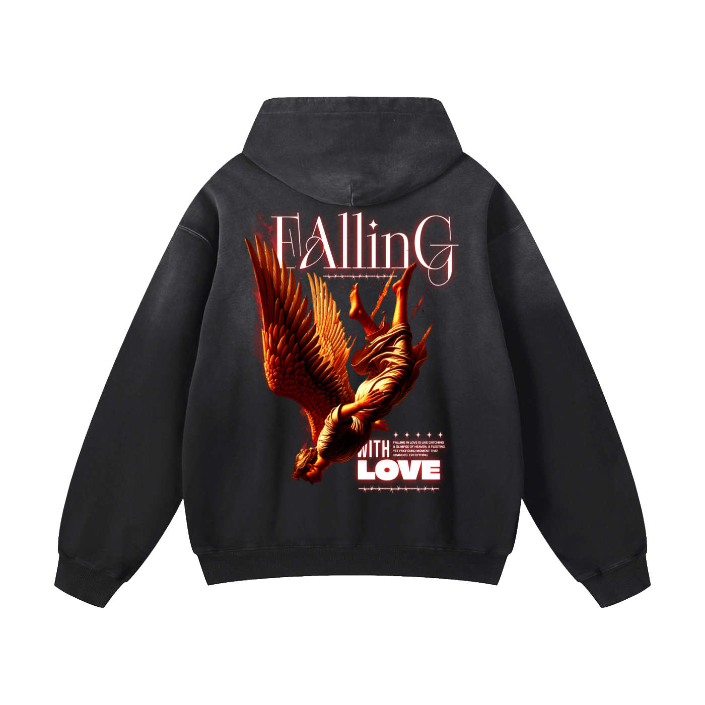 Heavyweight Falling With Love Oversized Hoodie | Men Oversized Hoodie, Women Oversized Hoodie, Black Oversized Hoodie, Heavyweight Hoodie, Sunfade Hoodie, Vintage Wash Hoodie, Heavyweight Oversized Hoodie, Sunfaded Streetwear, Premium Streetwear USA, Vintage Look Hoodie, Heavyweight Sunfade Oversized Hoodie, Luxury Oversized Hoodie, Hoody 