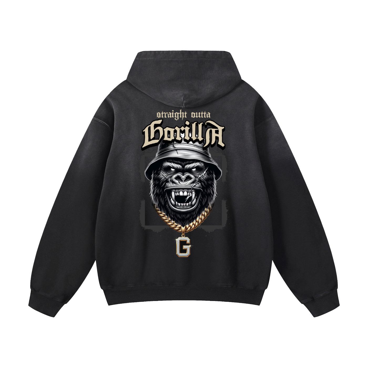 Heavyweight Gorilla Oversized Hoodie | Men Oversized Hoodie, Women Oversized Hoodie, Black Oversized Hoodie, Heavyweight Hoodie, Sunfade Hoodie, Vintage Wash Hoodie, Heavyweight Oversized Hoodie, Sunfaded Streetwear, Premium Streetwear USA, Vintage Look Hoodie, Heavyweight Sunfade Oversized Hoodie, Luxury Oversized Hoodie, Hoody 