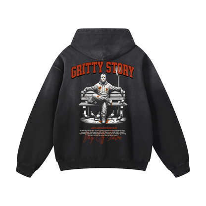 Heavyweight Gritty Story Oversized Hoodie | Men Oversized Hoodie, Women Oversized Hoodie, Black Oversized Hoodie, Heavyweight Hoodie, Sunfade Hoodie, Vintage Wash Hoodie, Heavyweight Oversized Hoodie, Sunfaded Streetwear, Premium Streetwear USA, Vintage Look Hoodie, Heavyweight Sunfade Oversized Hoodie, Luxury Oversized Hoodie, Hoody 