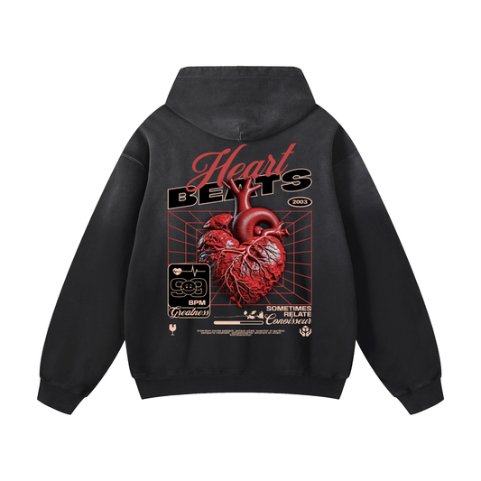 Heavyweight Heart Futurism Oversized Hoodie | Men Oversized Hoodie, Women Oversized Hoodie, Black Oversized Hoodie, Heavyweight Hoodie, Sunfade Hoodie, Vintage Wash Hoodie, Heavyweight Oversized Hoodie, Sunfaded Streetwear, Premium Streetwear USA, Vintage Look Hoodie, Heavyweight Sunfade Oversized Hoodie, Luxury Oversized Hoodie, Hoody 