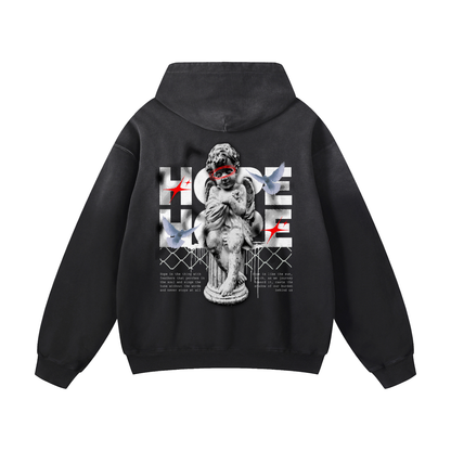 Heavyweight Hope Oversized Hoodie | Men Oversized Hoodie, Women Oversized Hoodie, Black Oversized Hoodie, Heavyweight Hoodie, Sunfade Hoodie, Vintage Wash Hoodie, Heavyweight Oversized Hoodie, Sunfaded Streetwear, Premium Streetwear USA, Vintage Look Hoodie, Heavyweight Sunfade Oversized Hoodie, Luxury Oversized Hoodie, Hoody 