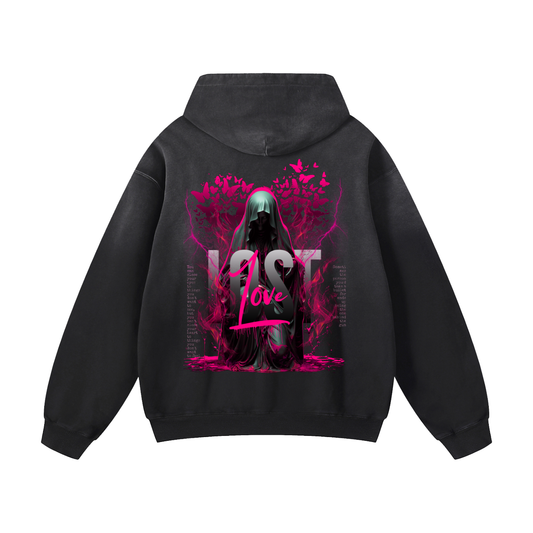 Heavyweight Lost Love Oversized Hoodie | Men Oversized Hoodie, Women Oversized Hoodie, Black Oversized Hoodie, Heavyweight Hoodie, Sunfade Hoodie, Vintage Wash Hoodie, Heavyweight Oversized Hoodie, Sunfaded Streetwear, Premium Streetwear USA, Vintage Look Hoodie, Heavyweight Sunfade Oversized Hoodie, Luxury Oversized Hoodie, Hoody 