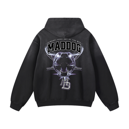 Heavyweight Mad Dog Oversized Hoodie | Men Oversized Hoodie, Women Oversized Hoodie, Black Oversized Hoodie, Heavyweight Hoodie, Sunfade Hoodie, Vintage Wash Hoodie, Heavyweight Oversized Hoodie, Sunfaded Streetwear, Premium Streetwear USA, Vintage Look Hoodie, Heavyweight Sunfade Oversized Hoodie, Luxury Oversized Hoodie, Hoody 
