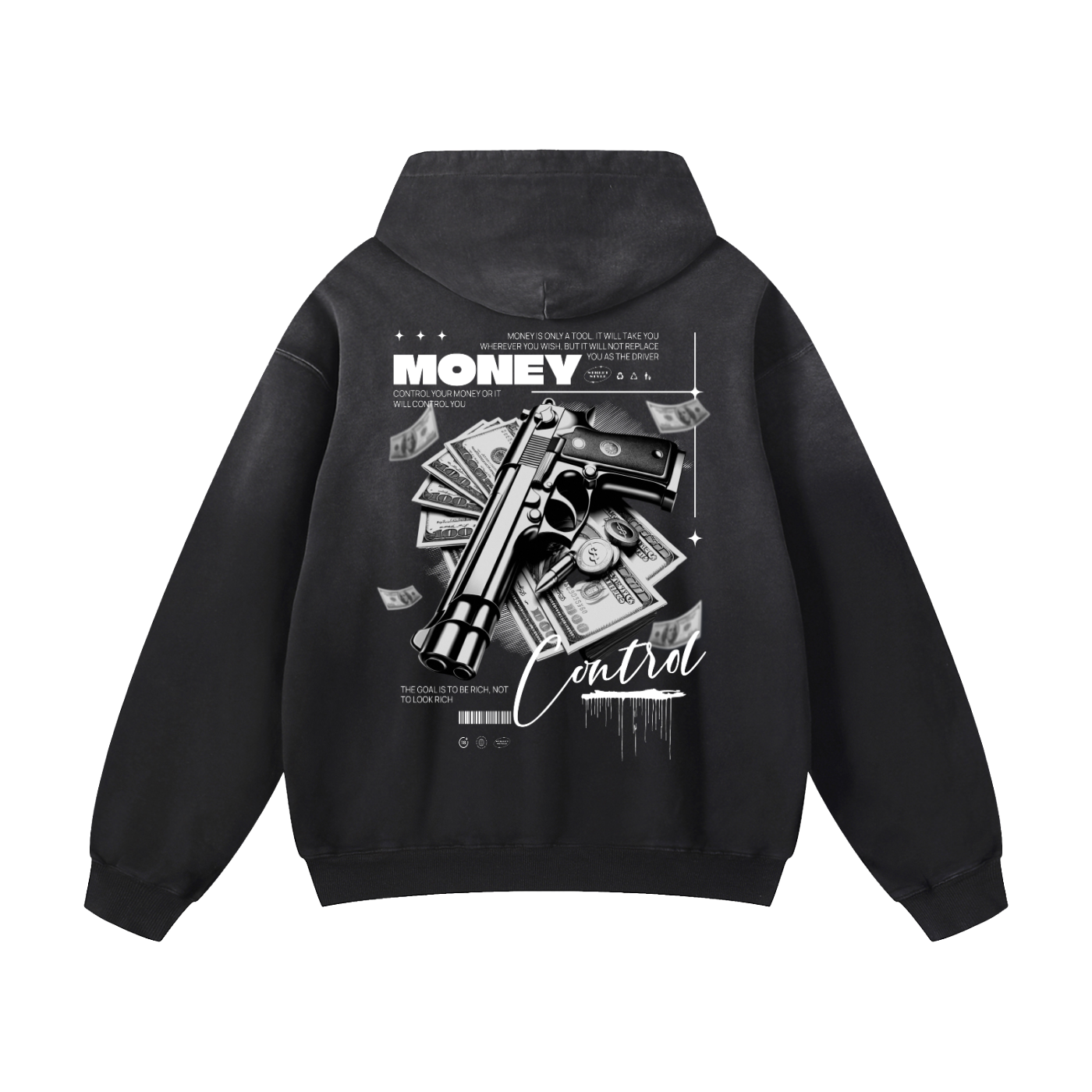 Heavyweight Money Control Oversized Hoodie | Men Oversized Hoodie, Women Oversized Hoodie, Black Oversized Hoodie, Heavyweight Hoodie, Sunfade Hoodie, Vintage Wash Hoodie, Heavyweight Oversized Hoodie, Sunfaded Streetwear, Premium Streetwear USA, Vintage Look Hoodie, Heavyweight Sunfade Oversized Hoodie, Luxury Oversized Hoodie, Hoody 