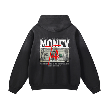 Heavyweight Money Talk Oversized Hoodie | Men Oversized Hoodie, Women Oversized Hoodie, Black Oversized Hoodie, Heavyweight Hoodie, Sunfade Hoodie, Vintage Wash Hoodie, Heavyweight Oversized Hoodie, Sunfaded Streetwear, Premium Streetwear USA, Vintage Look Hoodie, Heavyweight Sunfade Oversized Hoodie, Luxury Oversized Hoodie, Hoody 