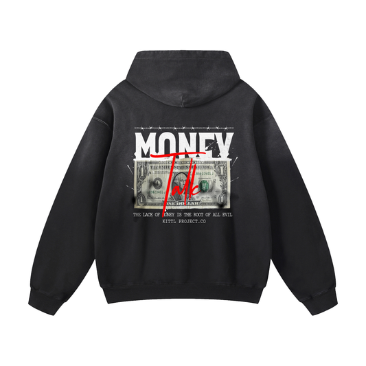 Heavyweight Money Talk Oversized Hoodie | Men Oversized Hoodie, Women Oversized Hoodie, Black Oversized Hoodie, Heavyweight Hoodie, Sunfade Hoodie, Vintage Wash Hoodie, Heavyweight Oversized Hoodie, Sunfaded Streetwear, Premium Streetwear USA, Vintage Look Hoodie, Heavyweight Sunfade Oversized Hoodie, Luxury Oversized Hoodie, Hoody 