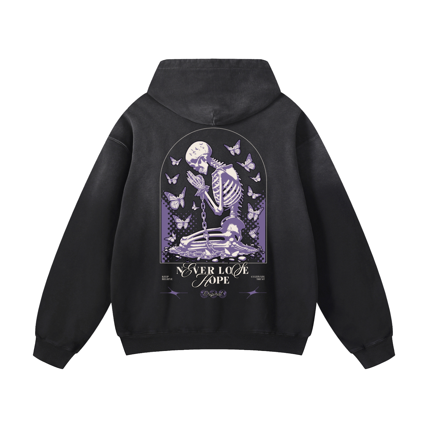 Heavyweight Never Lose Hope Oversized Hoodie | Men Oversized Hoodie, Women Oversized Hoodie, Black Oversized Hoodie, Heavyweight Hoodie, Sunfade Hoodie, Vintage Wash Hoodie, Heavyweight Oversized Hoodie, Sunfaded Streetwear, Premium Streetwear USA, Vintage Look Hoodie, Heavyweight Sunfade Oversized Hoodie, Luxury Oversized Hoodie, Hoody 