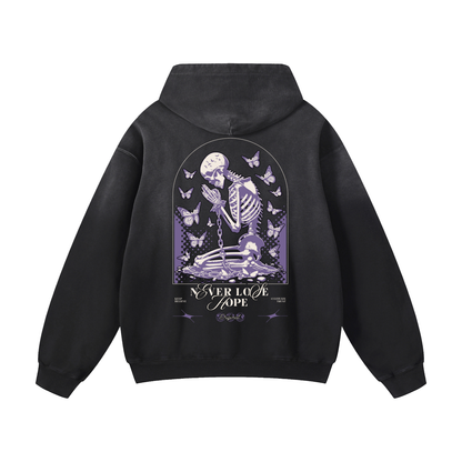 Heavyweight Never Lose Hope Oversized Hoodie | Men Oversized Hoodie, Women Oversized Hoodie, Black Oversized Hoodie, Heavyweight Hoodie, Sunfade Hoodie, Vintage Wash Hoodie, Heavyweight Oversized Hoodie, Sunfaded Streetwear, Premium Streetwear USA, Vintage Look Hoodie, Heavyweight Sunfade Oversized Hoodie, Luxury Oversized Hoodie, Hoody 