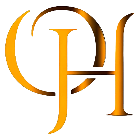 Oversized Hoodie Gold logo with the letters 'OH'