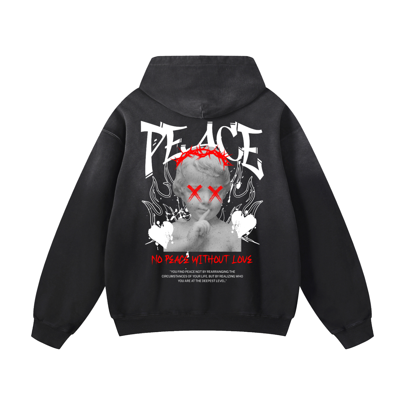 Heavyweight Peace Oversized Hoodie | Men Oversized Hoodie, Women Oversized Hoodie, Black Oversized Hoodie, Heavyweight Hoodie, Sunfade Hoodie, Vintage Wash Hoodie, Heavyweight Oversized Hoodie, Sunfaded Streetwear, Premium Streetwear USA, Vintage Look Hoodie, Heavyweight Sunfade Oversized Hoodie, Luxury Oversized Hoodie, Hoody 