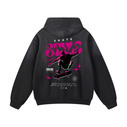Heavyweight Skate Style Oversized Hoodie | Men Oversized Hoodie, Women Oversized Hoodie, Black Oversized Hoodie, Heavyweight Hoodie, Sunfade Hoodie, Vintage Wash Hoodie, Heavyweight Oversized Hoodie, Sunfaded Streetwear, Premium Streetwear USA, Vintage Look Hoodie, Heavyweight Sunfade Oversized Hoodie, Luxury Oversized Hoodie, Hoody 