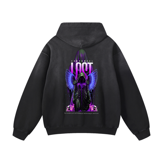 Heavyweight Sorrowful Lost Oversized Hoodie | Men Oversized Hoodie, Women Oversized Hoodie, Black Oversized Hoodie, Heavyweight Hoodie, Sunfade Hoodie, Vintage Wash Hoodie, Heavyweight Oversized Hoodie, Sunfaded Streetwear, Premium Streetwear USA, Vintage Look Hoodie, Heavyweight Sunfade Oversized Hoodie, Luxury Oversized Hoodie, Hoody 