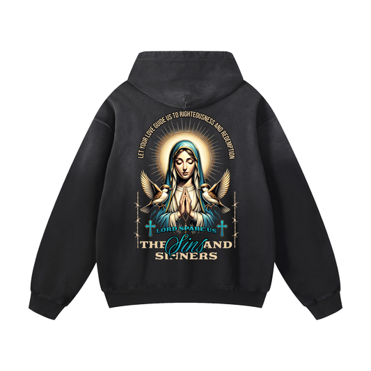 Heavyweight The Sins And Sinners Oversized Hoodie | Men Oversized Hoodie, Women Oversized Hoodie, Black Oversized Hoodie, Heavyweight Hoodie, Sunfade Hoodie, Vintage Wash Hoodie, Heavyweight Oversized Hoodie, Sunfaded Streetwear, Premium Streetwear USA, Vintage Look Hoodie, Heavyweight Sunfade Oversized Hoodie, Luxury Oversized Hoodie, Hoody 