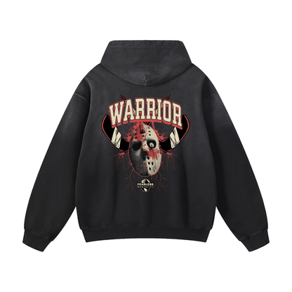 Heavyweight Warrior Oversized Hoodie | Men Oversized Hoodie, Women Oversized Hoodie, Black Oversized Hoodie, Heavyweight Hoodie, Sunfade Hoodie, Vintage Wash Hoodie, Heavyweight Oversized Hoodie, Sunfaded Streetwear, Premium Streetwear USA, Vintage Look Hoodie, Heavyweight Sunfade Oversized Hoodie, Luxury Oversized Hoodie, Hoody 