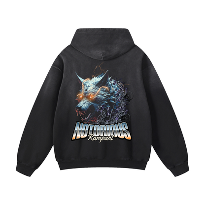 Heavyweight Wolf Graphic Oversized Hoodie | Men Oversized Hoodie, Women Oversized Hoodie, Black Oversized Hoodie, Heavyweight Hoodie, Sunfade Hoodie, Vintage Wash Hoodie, Heavyweight Oversized Hoodie, Sunfaded Streetwear, Premium Streetwear USA, Vintage Look Hoodie, Heavyweight Sunfade Oversized Hoodie, Luxury Oversized Hoodie, Hoody 